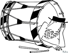 bass drum פּרינטאַבאַל קאַלערינג בלעטער